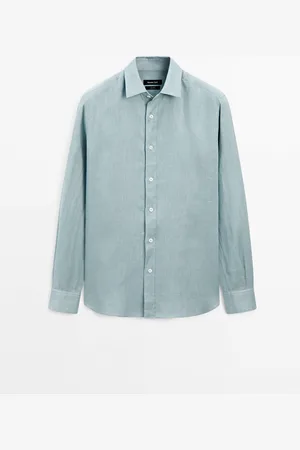 Massimo Dutti Camisa Slim Fit 100% Lino