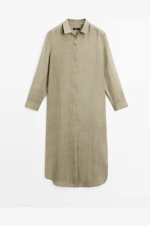 Massimo Dutti Blusón Semitransparente Con Ramio