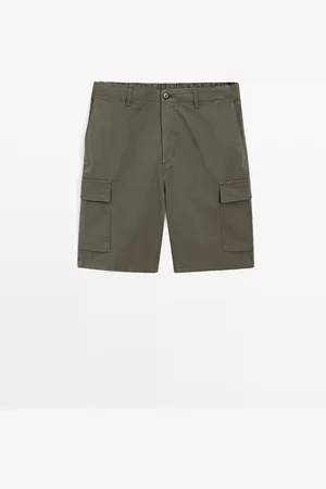 Massimo Dutti Bermuda Cargo Mezcla Algodón