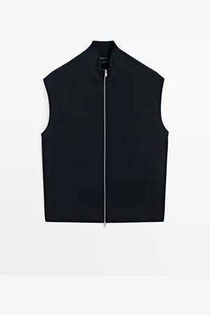 Massimo Dutti Chaleco Punto Cremallera Algodón