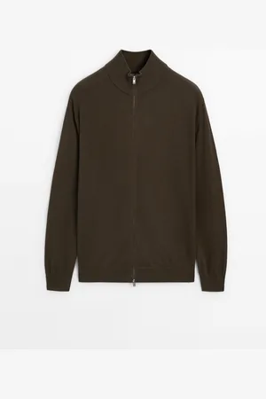 Massimo Dutti Cárdigan Punto Cremallera Mezcla Algodón