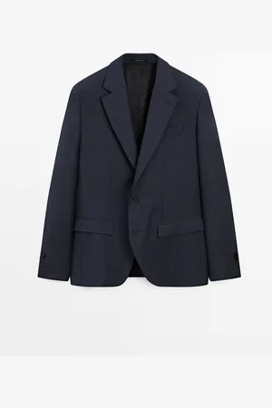 Massimo Dutti Americana Traje Mezcla Lana