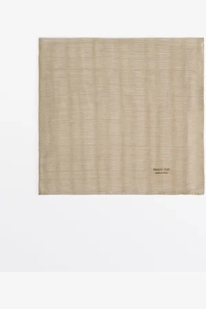 Massimo Dutti Pañuelo Rústico Con Lino