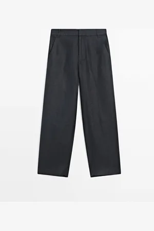 Massimo Dutti Pantalón Fluido 100% Lino