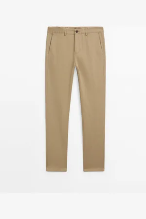 Massimo Dutti Pantalón Slim Fit Mezcla Algodón