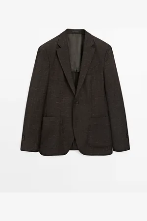 Massimo Dutti Americana Vestir Mezcla Lana