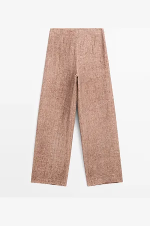Massimo Dutti Pantalón Fluido 100% Lino
