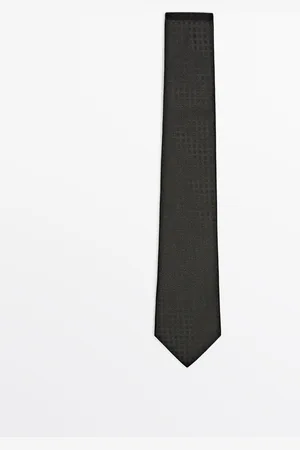 Massimo Dutti Corbata Microestructura Seda Morera