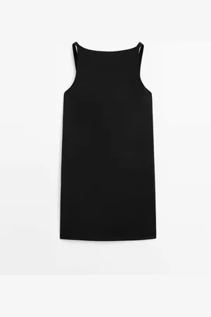 Massimo Dutti Vestido Mini Mezcla Lino