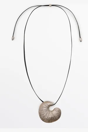 Massimo Dutti Collar Colgante Pieza Fósil