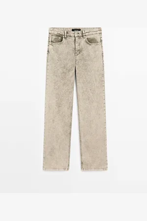 Massimo Dutti Jeans Straight Tiro Medio Mezcla Algodón