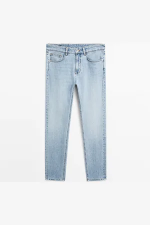 Massimo Dutti Jeans Tapered Fit Mezcla Algodón