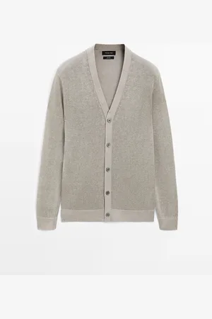 Massimo Dutti Cárdigan Punto 100% Lino