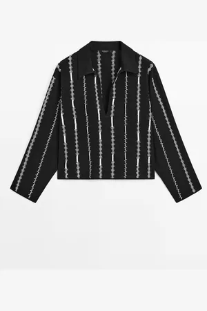 Massimo Dutti Blusa Detalle Bordados