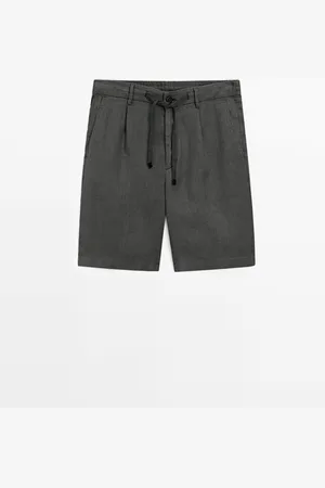 Massimo Dutti Bermuda Semi Jogger Fit 100% Lino