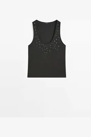 Massimo Dutti Top Halter Tachuelas
