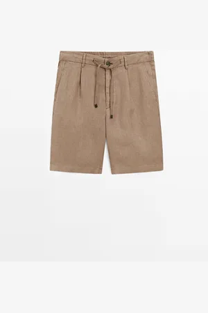 Massimo Dutti Bermuda Semi Jogger Fit 100% Lino