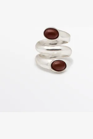 Massimo Dutti Anillo Espiral Incrustaciones