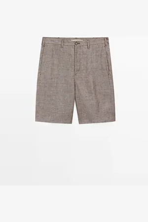 Massimo Dutti 100% Linen Bermuda Shorts