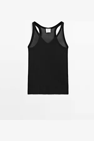 Massimo Dutti Top Tirantes 100% Seda Morera