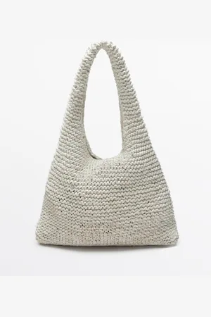 Massimo Dutti Bolso Mediano Crochet Serraje