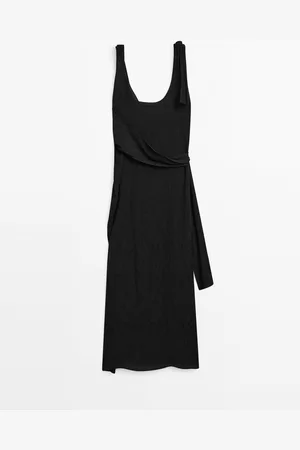 Massimo Dutti Vestido Fluido Detalle Nudo