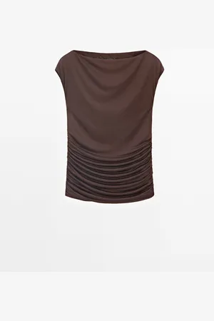Massimo Dutti Top Detalle Drapeado