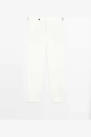 Massimo Dutti 100% Linen Trousers With Darts