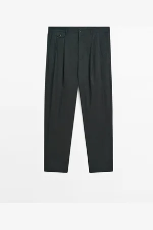 Massimo Dutti Pantalón Doble Pinza 100% Algodón