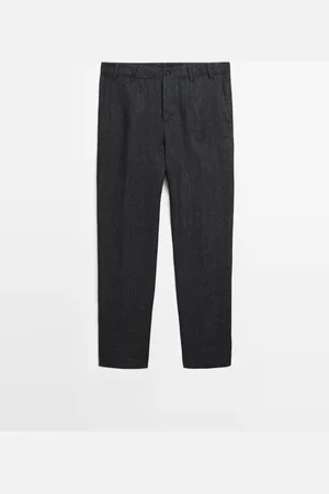 Massimo Dutti Pantalón Delavé 100% Lino