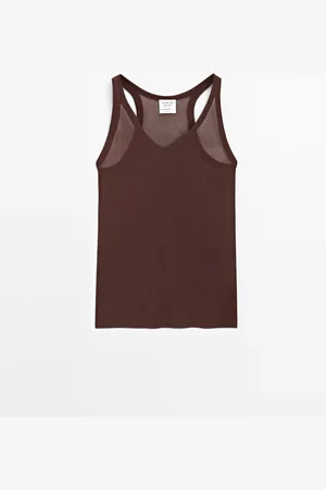 Massimo Dutti Top Tirantes 100% Seda Morera