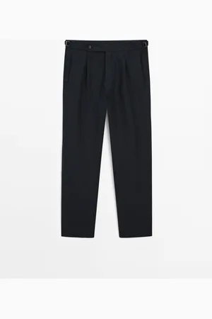 Massimo Dutti 100% Linen Trousers With Darts