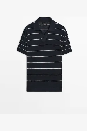 Massimo Dutti Polo Punto Rayas 100% Lino