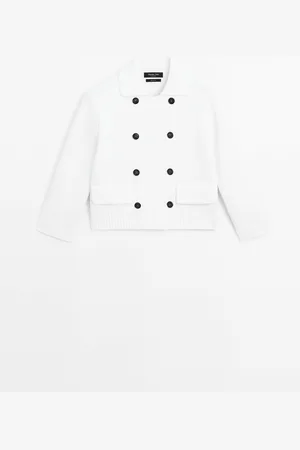 Massimo Dutti Cárdigan Punto Milano Doble Botonadura