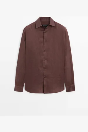 Massimo Dutti Camisa Slim Fit 100% Lino