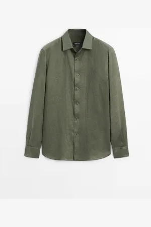 Massimo Dutti Camisa Slim Fit 100% Lino