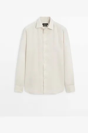 Massimo Dutti Camisa Slim Fit 100% Lino