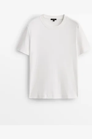Massimo Dutti Camiseta Manga Corta 100% Algodón