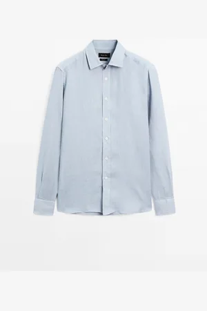 Massimo Dutti Camisa Regular Fit 100% Lino