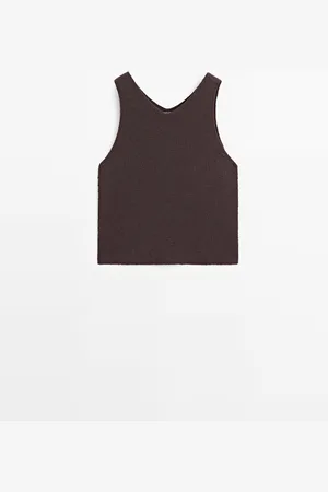 Massimo Dutti Top Punto Cuello Pico