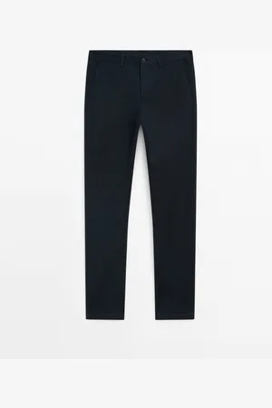 Massimo Dutti Pantalón Slim Fit Mezcla Algodón