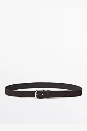 Massimo Dutti Cinturón Nobuck Piel