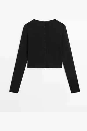 Massimo Dutti Cárdigan Corto Mezcla Lana