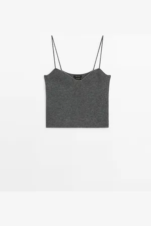 Massimo Dutti Top Tirantes Punto 100% Cashmere