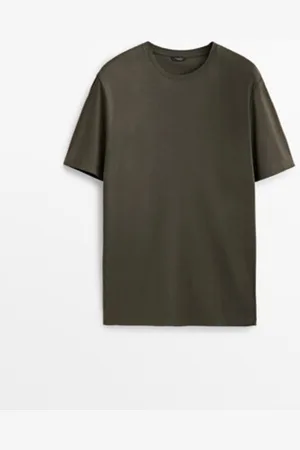 Massimo Dutti Camiseta Manga Corta Algodón Mercerizado