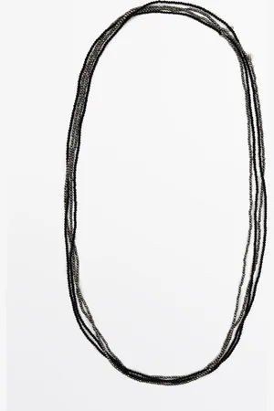 Massimo Dutti Set 2 Collares Largos Brillo