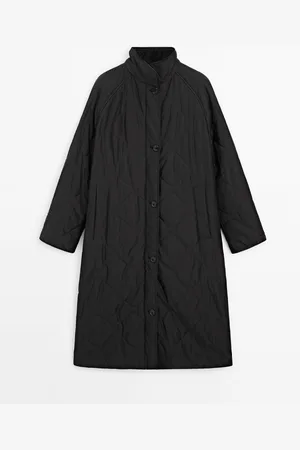 Massimo Dutti Abrigo Acolchado Guateado Rombos