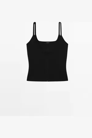 Massimo Dutti Top Entallado Encorsetado