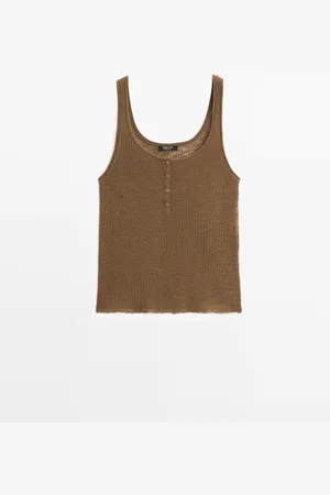 Massimo Dutti Top Tirantes Tejido Melange