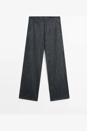 Massimo Dutti Pantalón Denim Mezcla Algodón